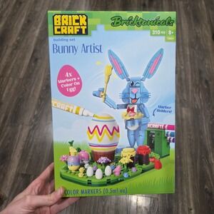Brick Craft Bricktanicals Easter Bunny Artist Building Set Markers & Color Egg